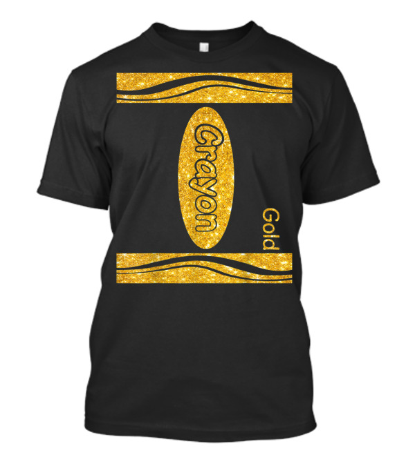 Gold Crayon Halloween Couple Friend Group T-Shirt