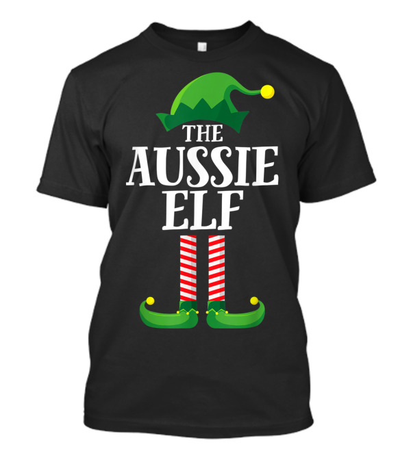 The Aussie Elf Festive Family Group Christmas T-Shirt