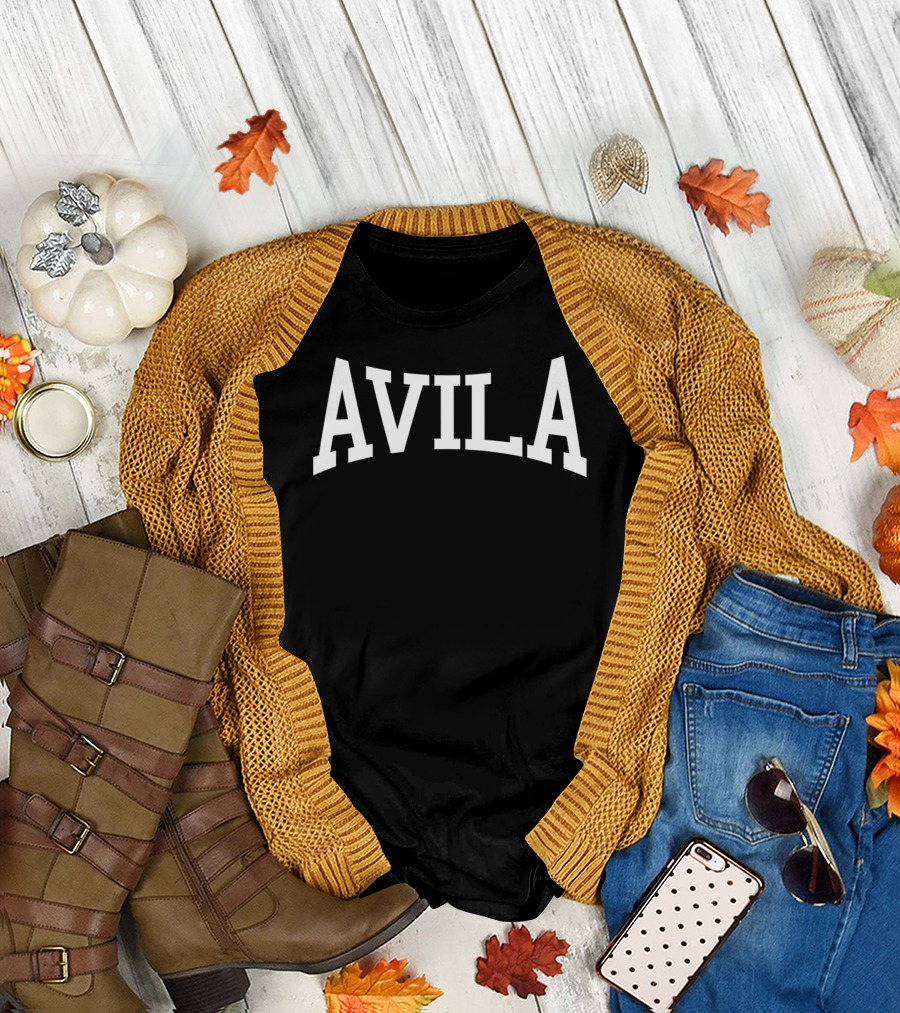 Avila Family Sports Arch Team Name Athletic T-Shirt