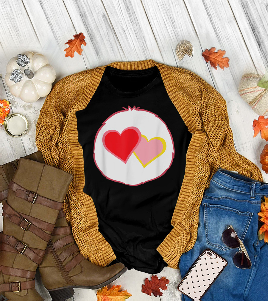 Bear Costume Love A Lot with Red and Pink Hearts T-Shirt