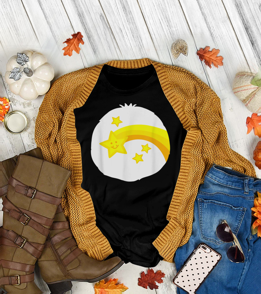 Bear Costume Funny Wish For Bear Stars and Rainbow Smiley Star T-Shirt
