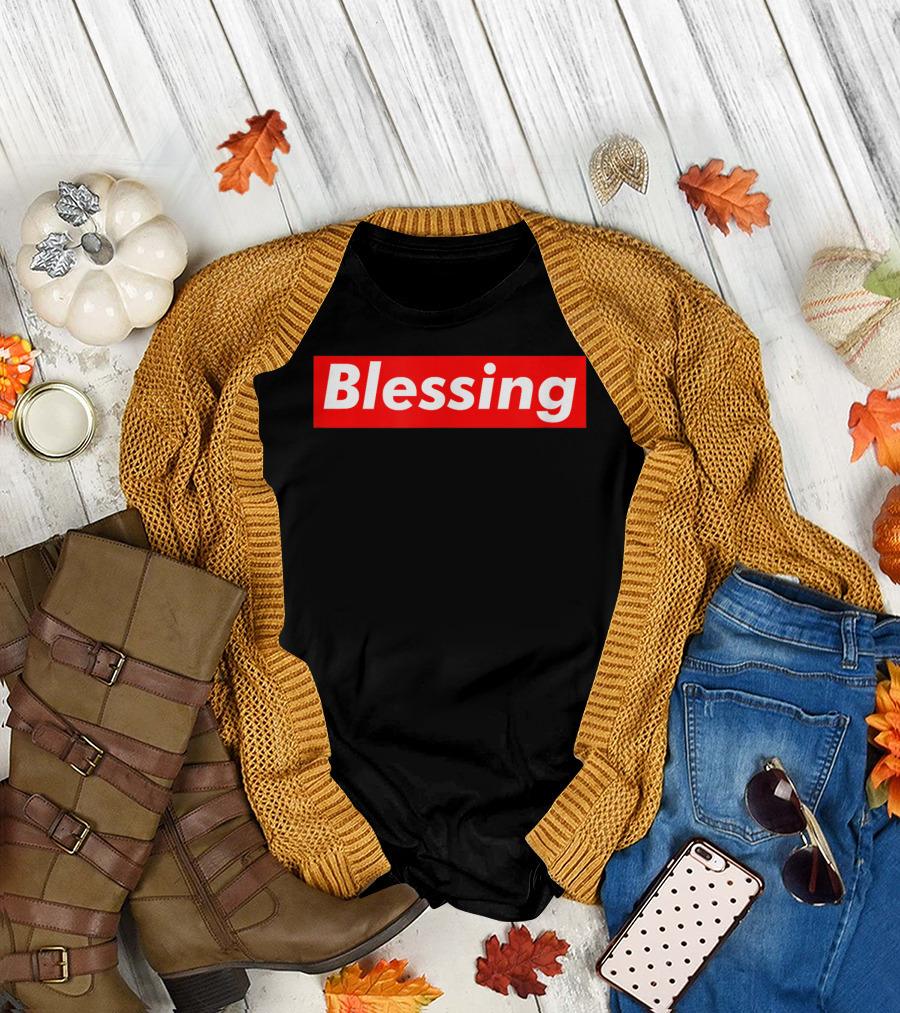 Blessing You In Disguise Red Block T-Shirt