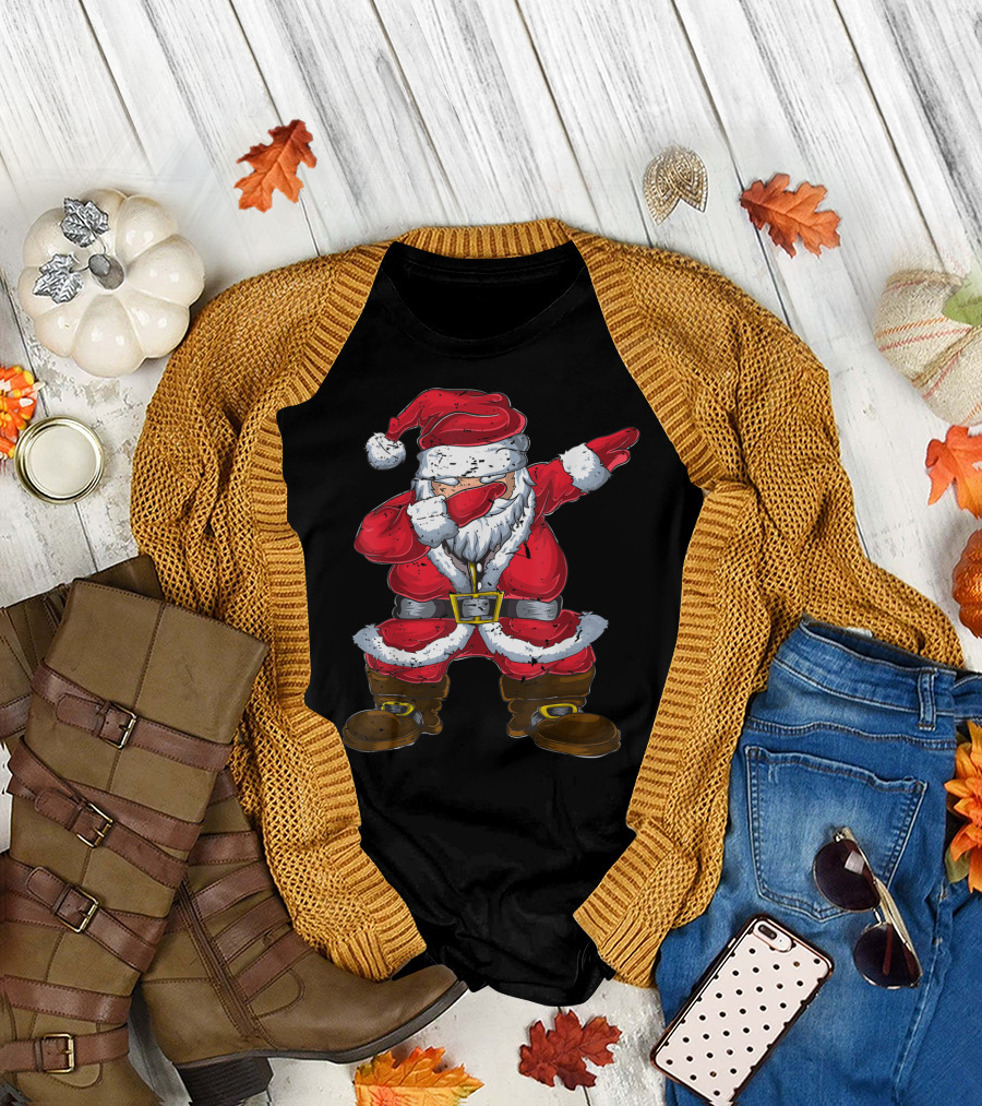 Santa Claus Dabbing Christmas Vintage Boys Xmas E2 T-Shirt