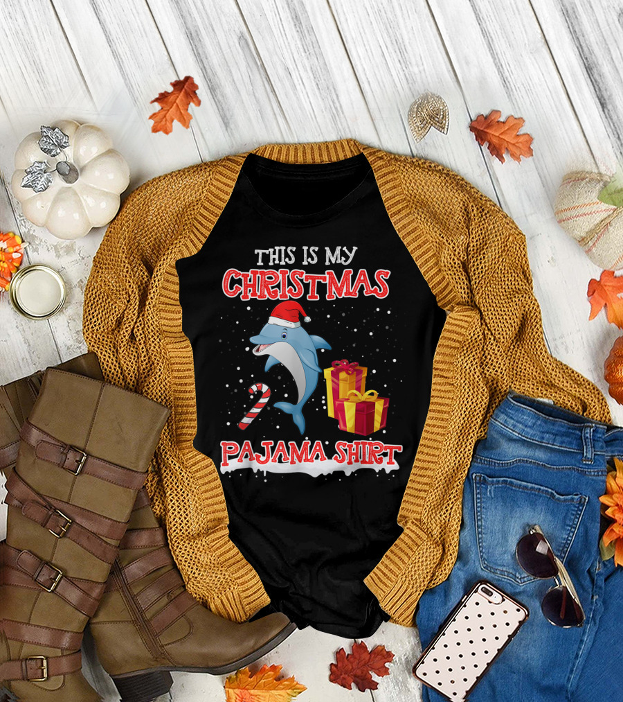 THIS IS MY CHRISTMAS SANTA DOLPHIN PAJAMA T-Shirt