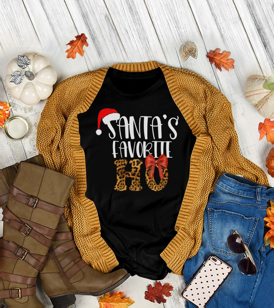 Santa's Favorite Cheetah Ho Ho Ho T-Shirt