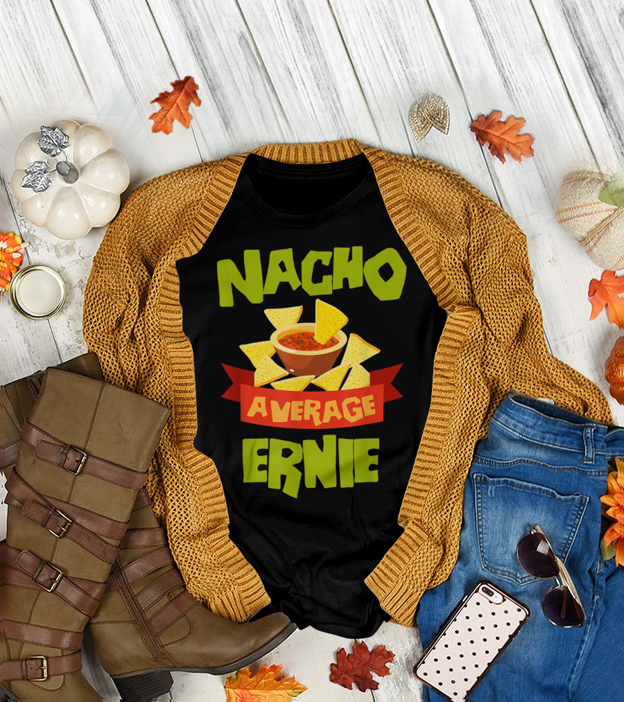 Nacho Average Ernie Chips and Salsa with Red T-Shirt