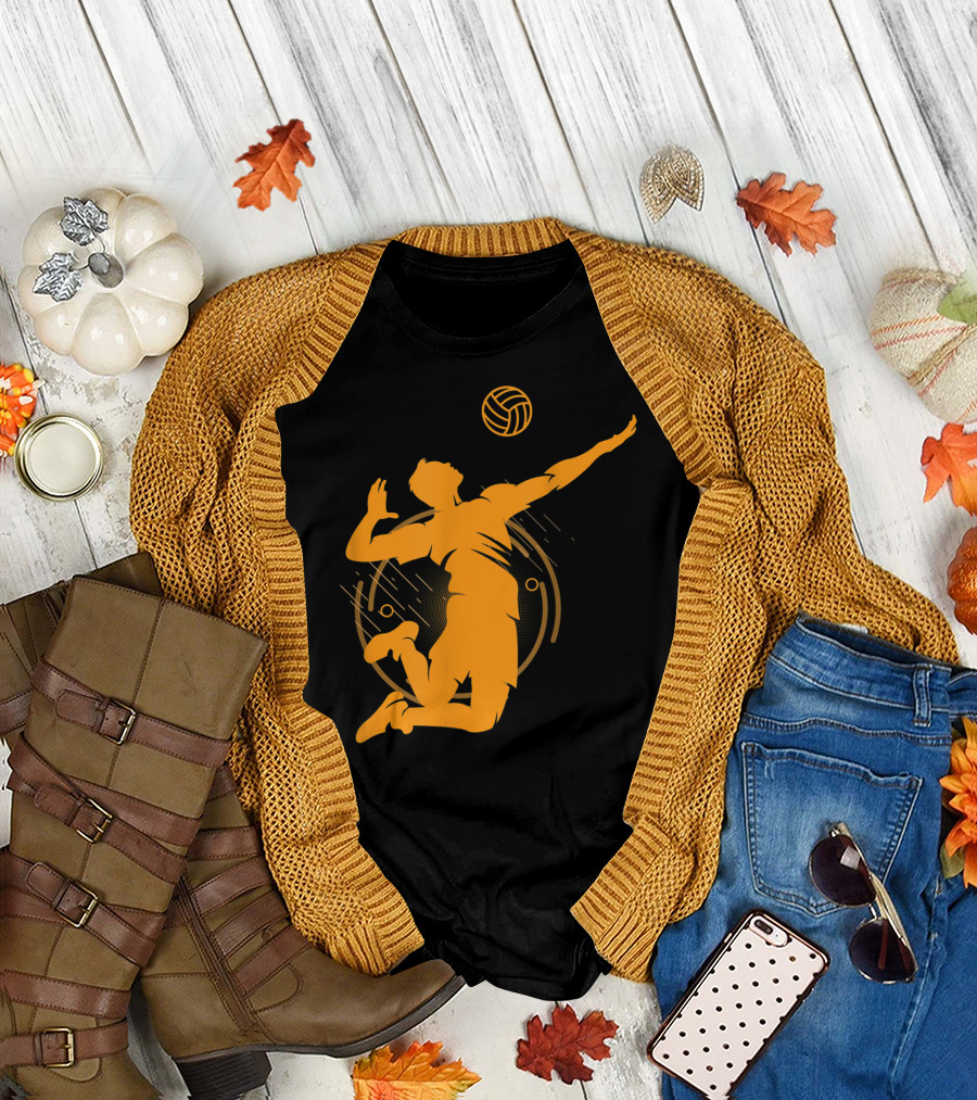Volleyball Jump Serve Athlete in Action T-Shirt
