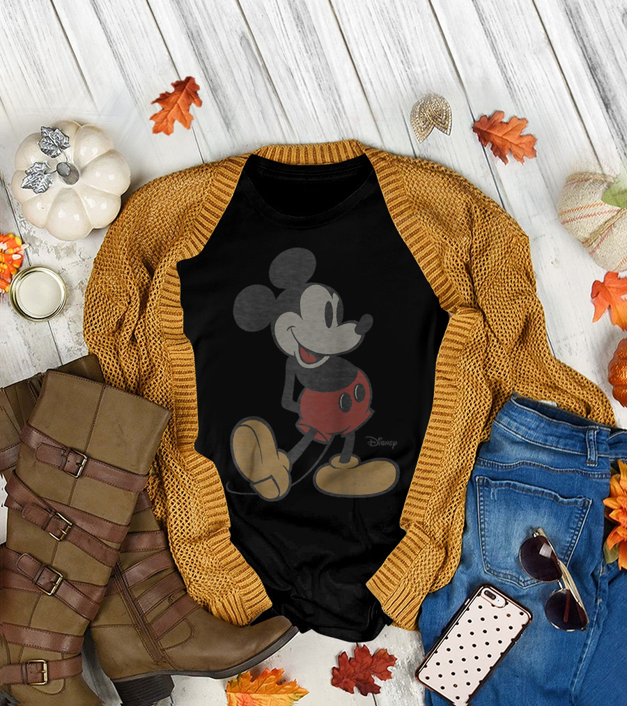 Disney Vintage Style Mickey Mouse Walking Pose T-Shirt