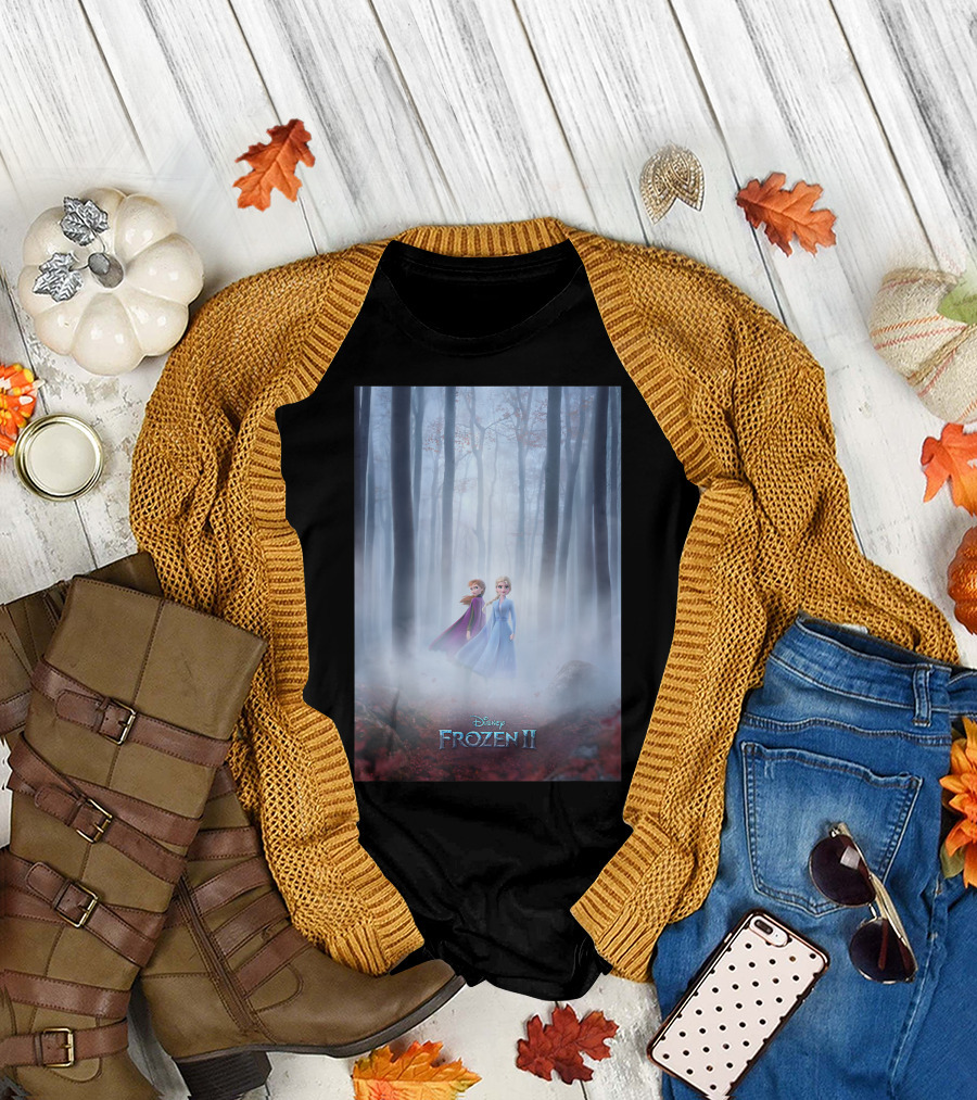Disney Frozen 2 Anna and Elsa Forest Scene T-Shirt