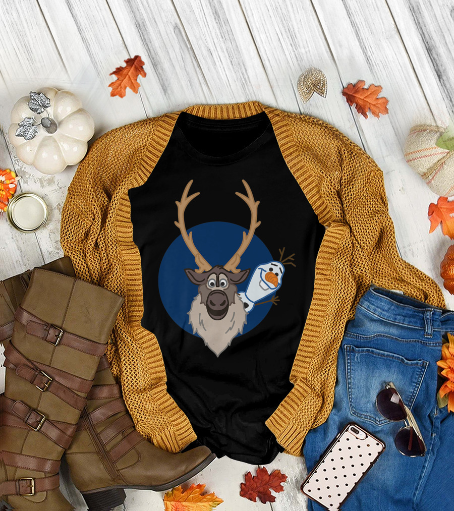 Disney Frozen 2 Olaf And Sven Circle T-Shirt