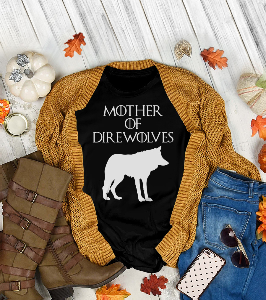 Mother Of Direwolves Cute Unique White Silhouette E010391 T-Shirt
