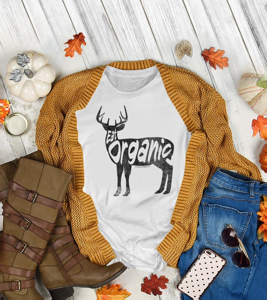Eat Organic Venison Whitetail Deer Organic Eating T-Shirt