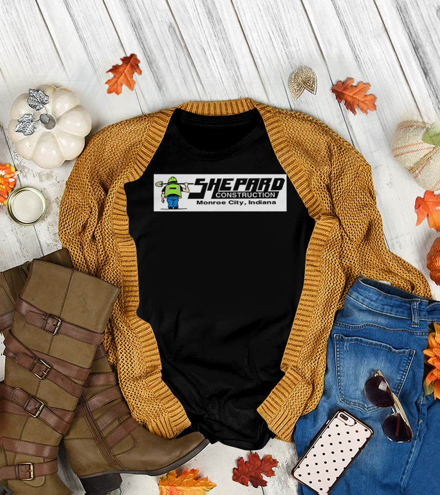 Shepard Construction Monroe City Indiana Outlaw Decorum Worker T-Shirt