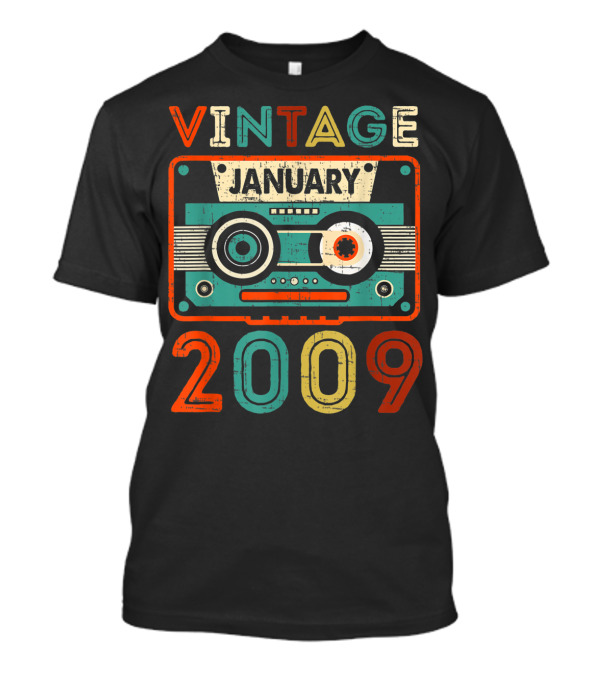 Vintage January 2009 Cassette Tape T-Shirt