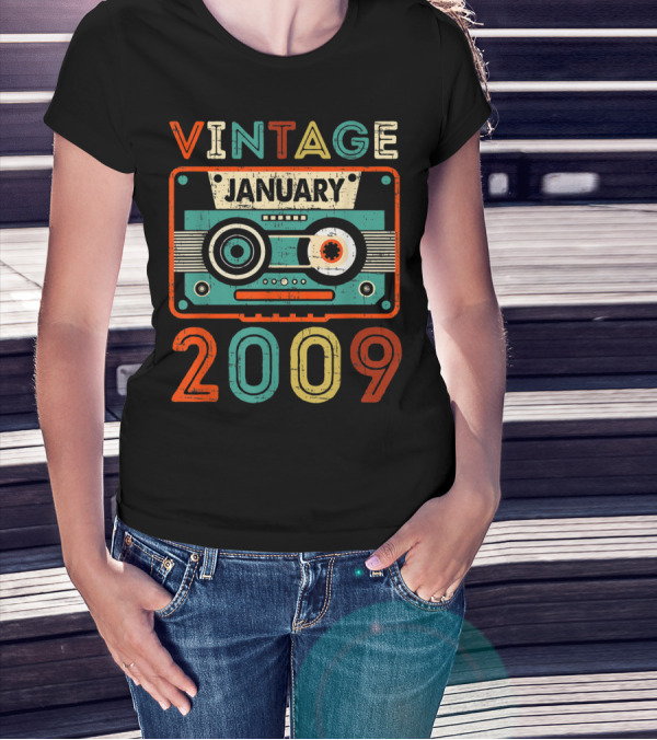 Vintage January 2009 Cassette Tape T-Shirt