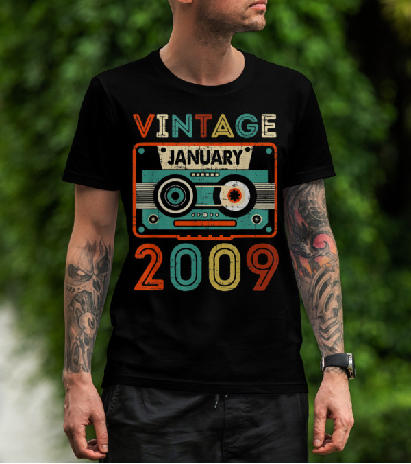 Vintage January 2009 Cassette Tape T-Shirt