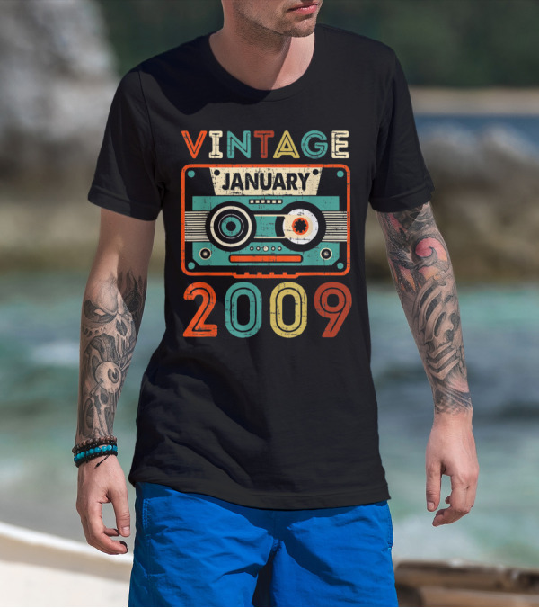 Vintage January 2009 Cassette Tape T-Shirt