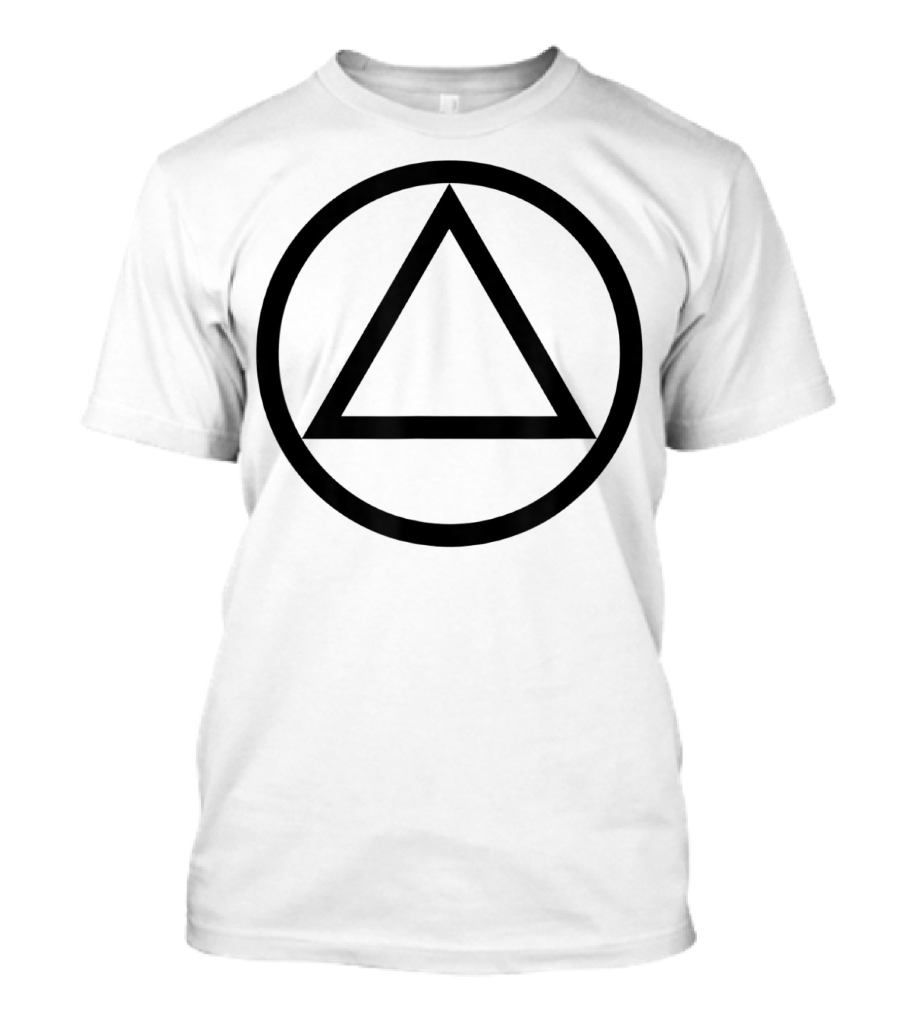 Aa Circle Triangle Symbol Simple Design Black T-Shirt