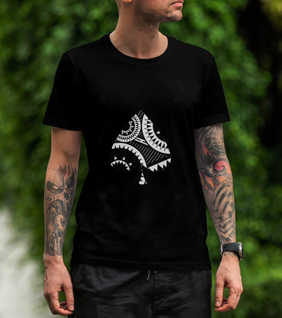 Ace Of Spades Card Symbol Pro Poker Luck Player Winner T-Shirt