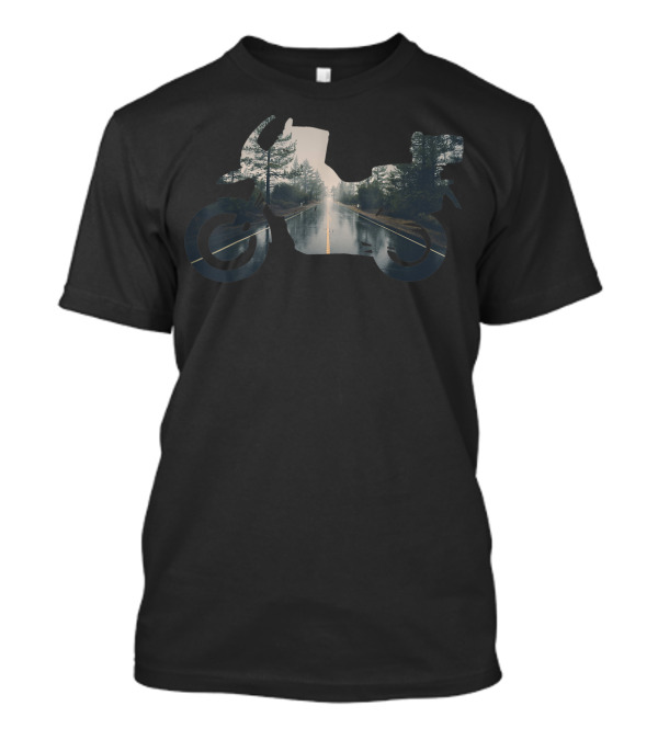 Adventure Motorcycle Travel Road Scenic Forest Journey T-Shirt