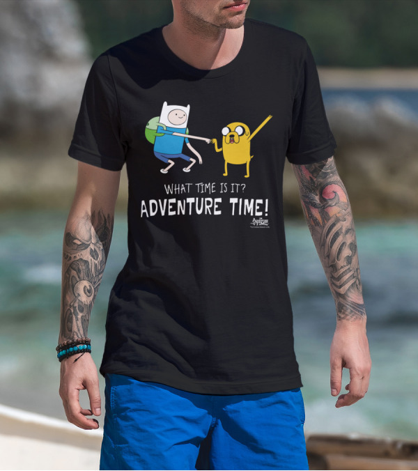 What Time Is It Adventure Time Finn And Jake Fist Bump T-Shirt