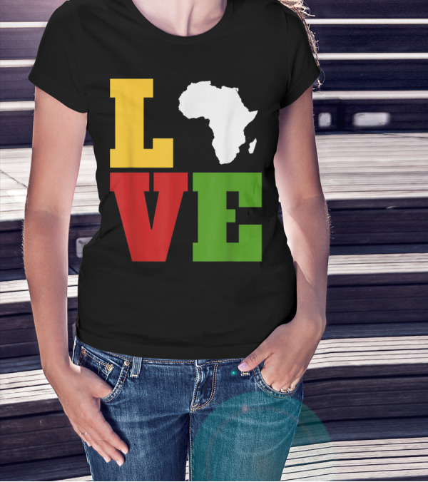 Africa Love Afrocentric African Map T-Shirt