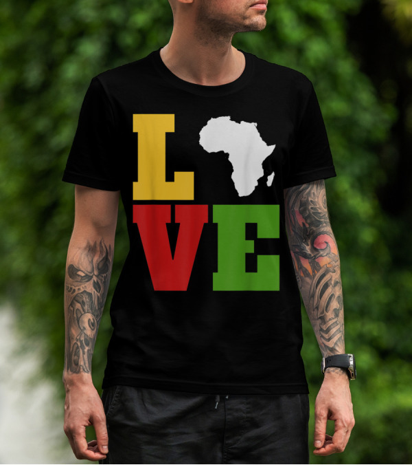 Africa Love Afrocentric African Map T-Shirt