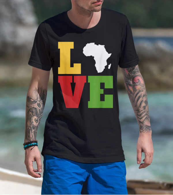 Africa Love Afrocentric African Map T-Shirt