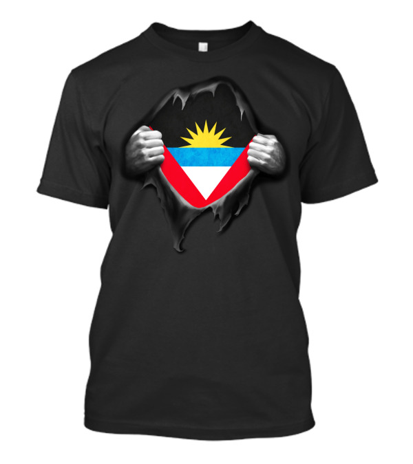 Antiguan Flag Hands Revealing Antigua Flag T-Shirt