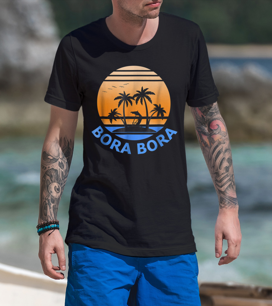 Bora Bora Tropical Sunset Vacation Retreat T-Shirt
