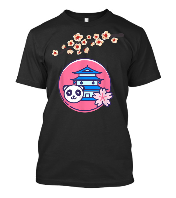 Cherry Blossom Sakura Panda Japanese Festival T-Shirt