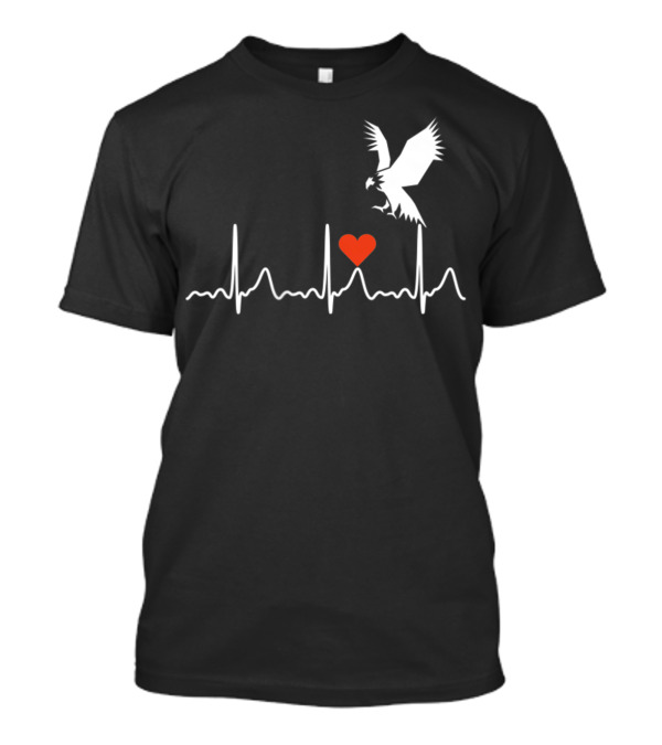 Cool American Eagle Heartbeat USA Great T-Shirt