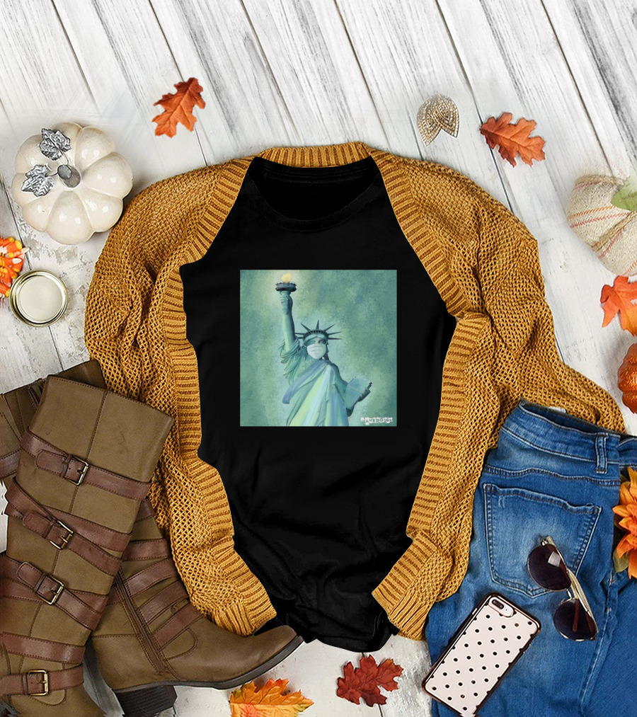 Our Lady Rona Liberty Statue Mask ANTONIOGAMONEDA T-Shirt