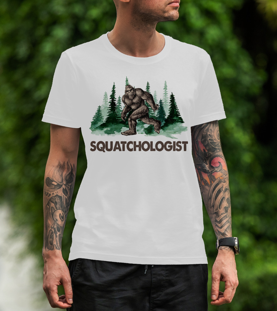 Squatchologist Bigfoot Forest Exploration T-Shirt