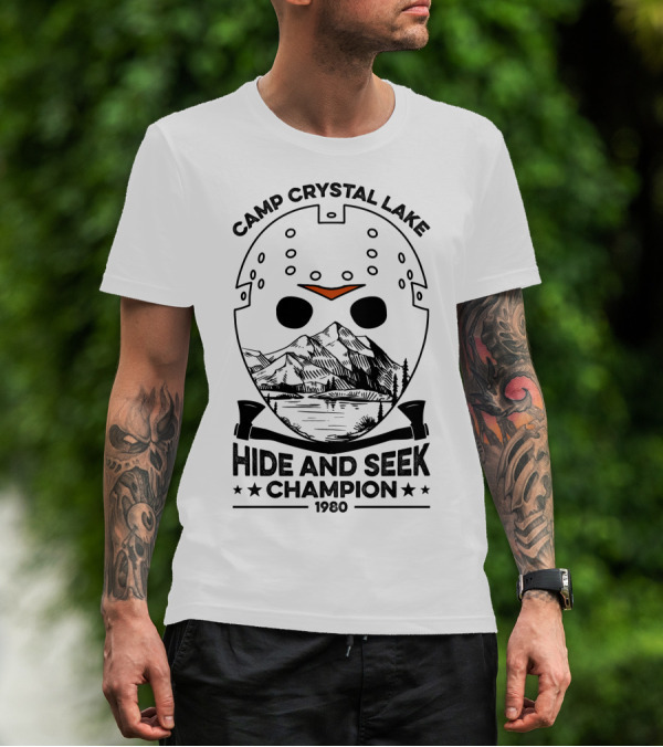 Camp Crystal Lake Hide And Seek Champion 1980 T-Shirt