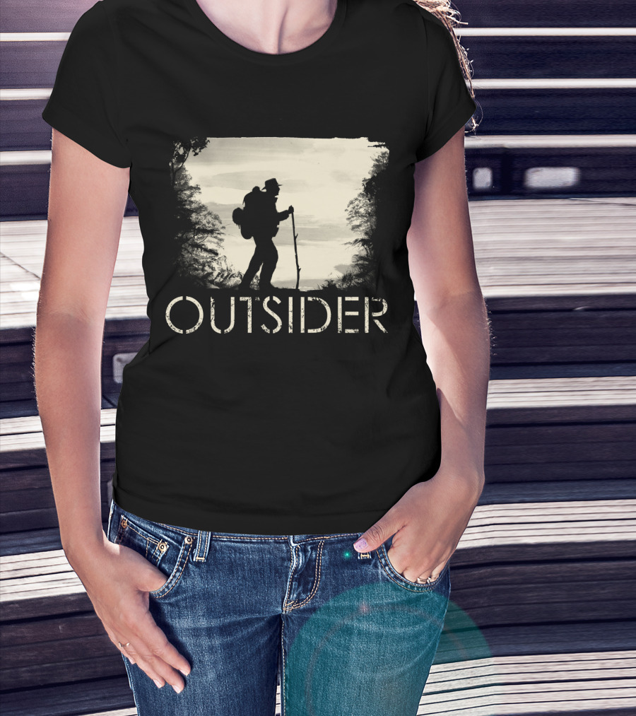 Outsider Hiking Adventure Silhouette Forest T-Shirt