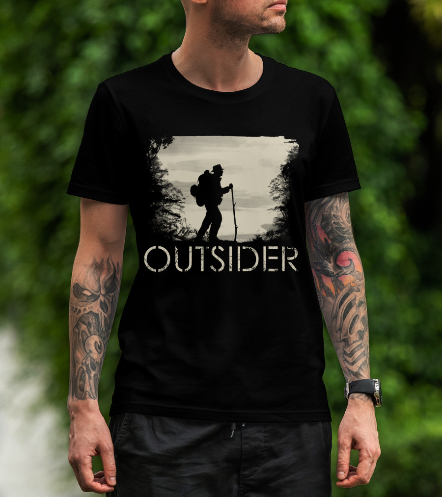 Outsider Hiking Adventure Silhouette Forest T-Shirt