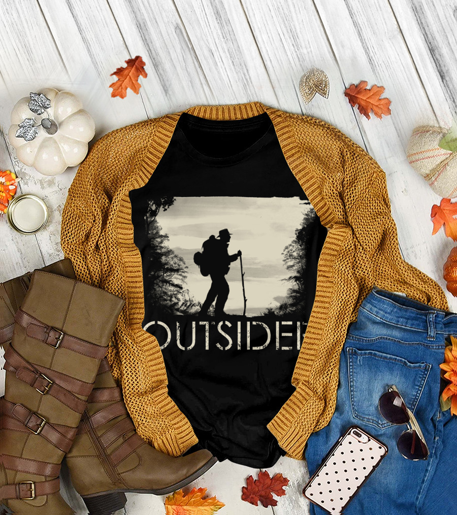 Outsider Hiking Adventure Silhouette Forest T-Shirt