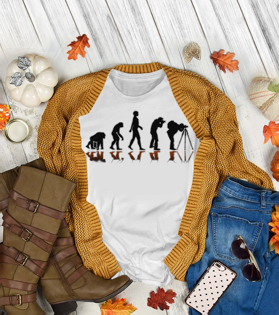 Photography Evolution Silhouette Progression T-Shirt