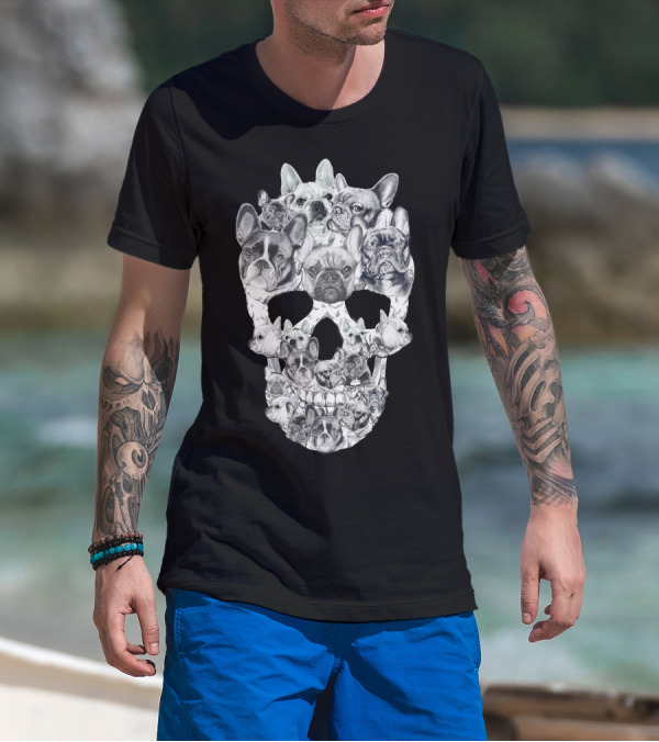 French Bulldogs Skull T-Shirt