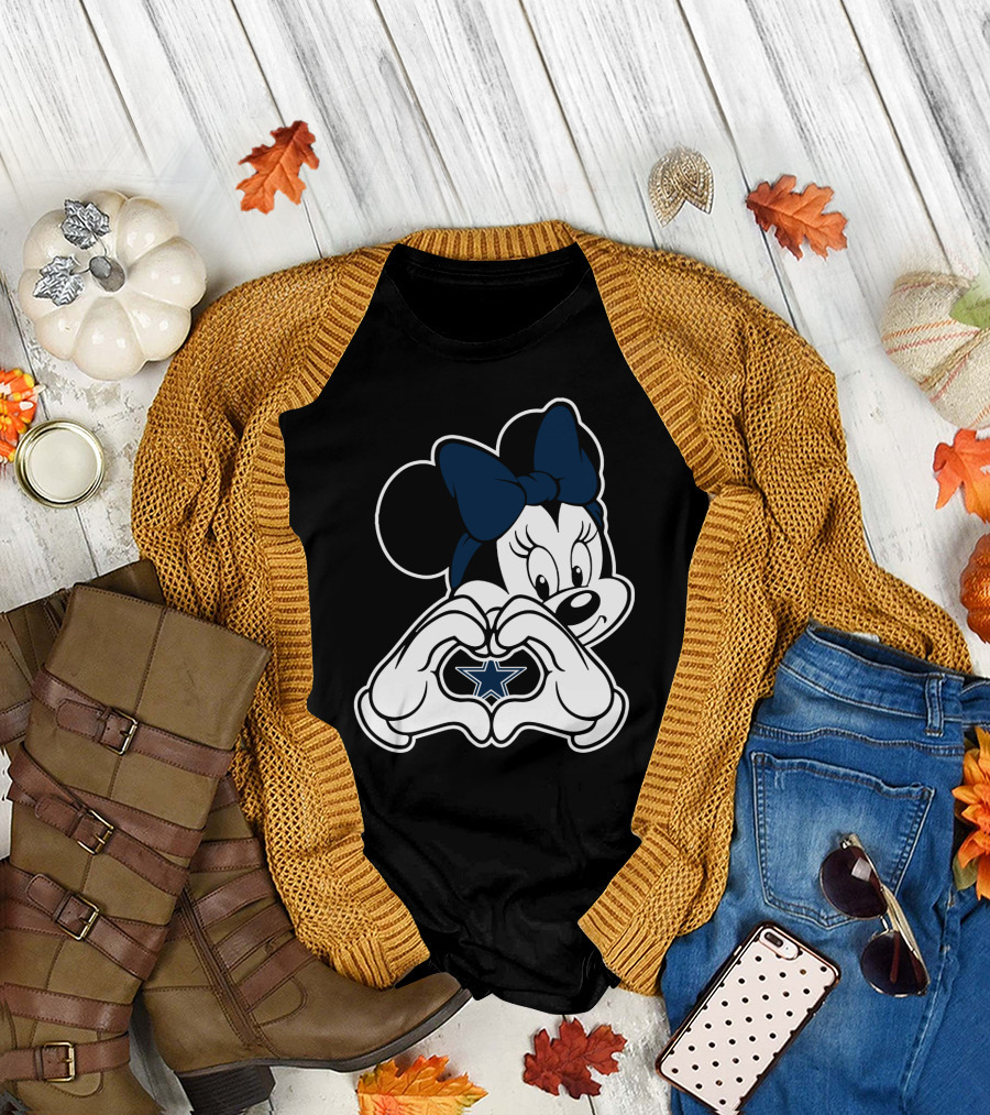 Dallas Cowboys Minnie Mouse Heart Star T-Shirt