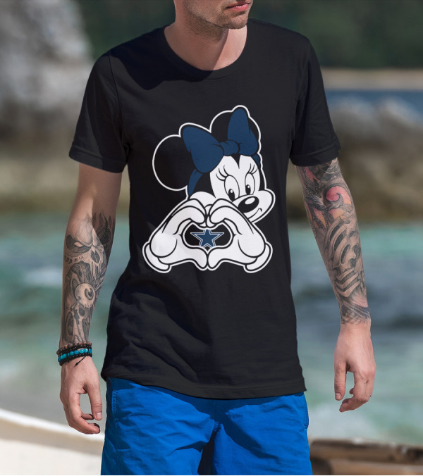 Dallas Cowboys Minnie Mouse Heart Star T-Shirt