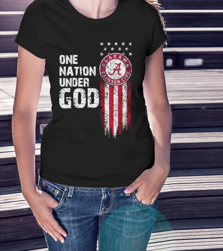 Alabama Crimson Tide One Nation Under God T-Shirt