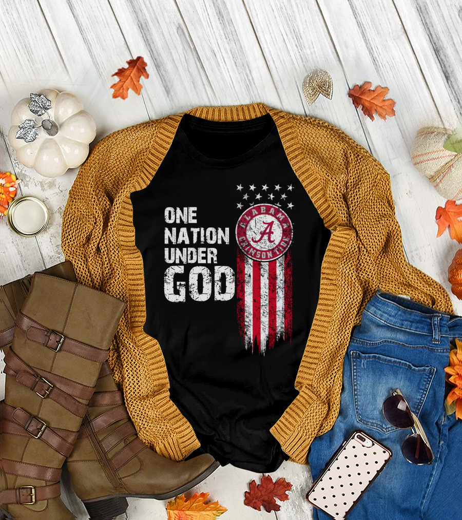 Alabama Crimson Tide One Nation Under God T-Shirt