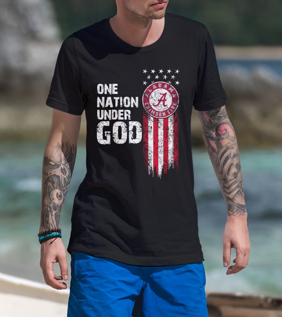 Alabama Crimson Tide One Nation Under God T-Shirt