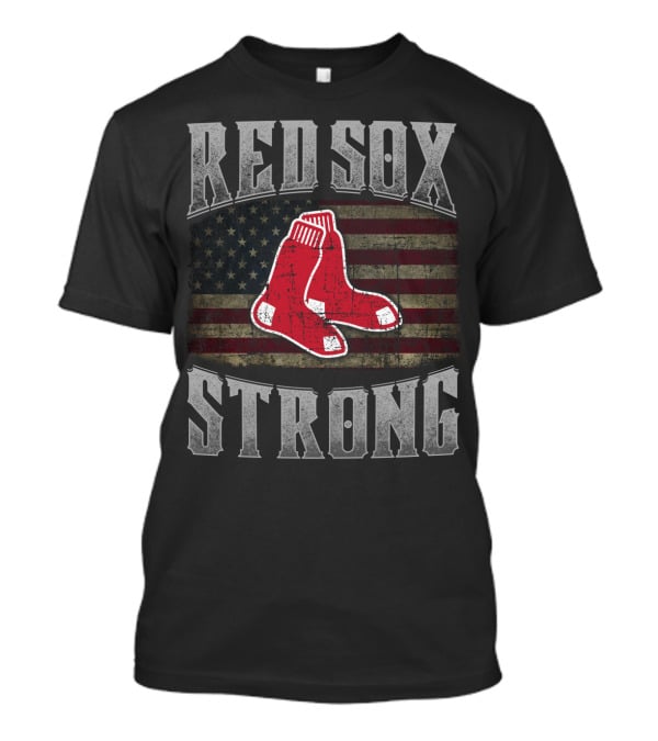 Red Sox Strong American Flag Socks T-Shirt