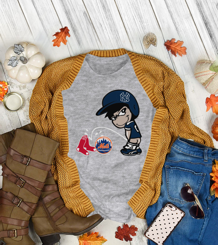 New York Yankees Vs Red Sox Mets Rivalry T-Shirt