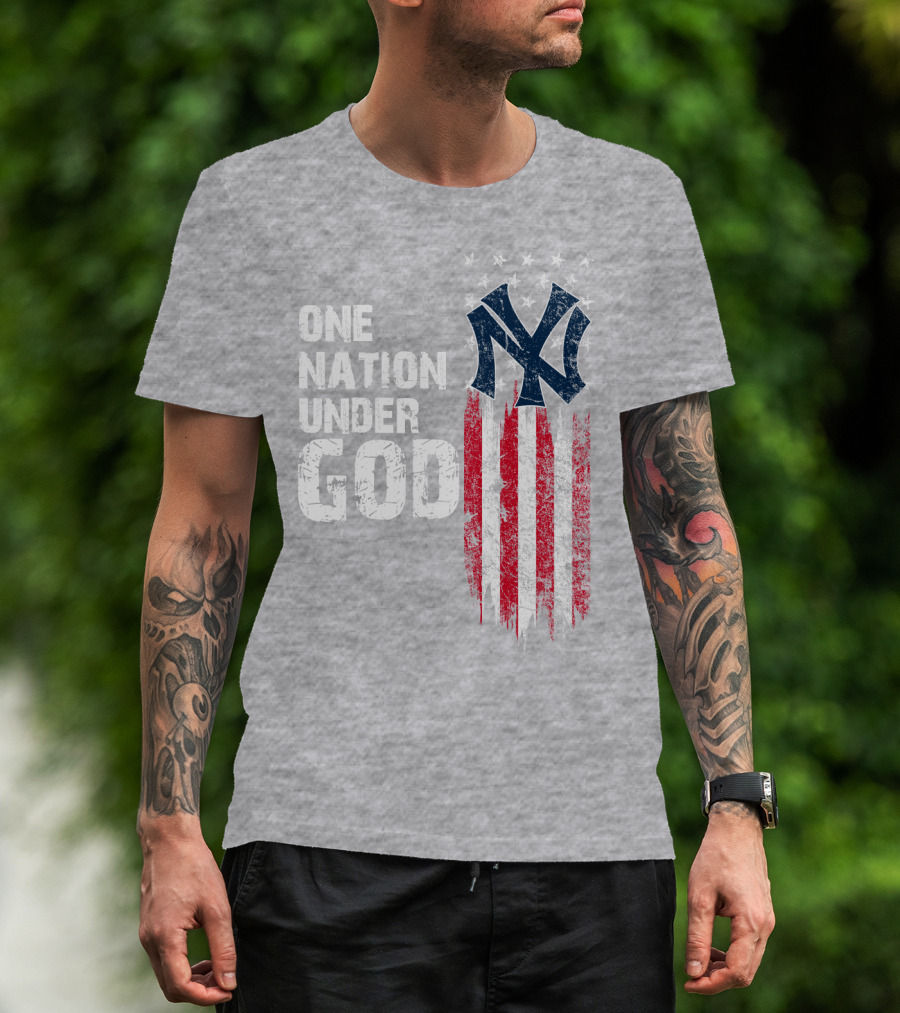 Ny Yankees One Nation Under God American Flag T-Shirt