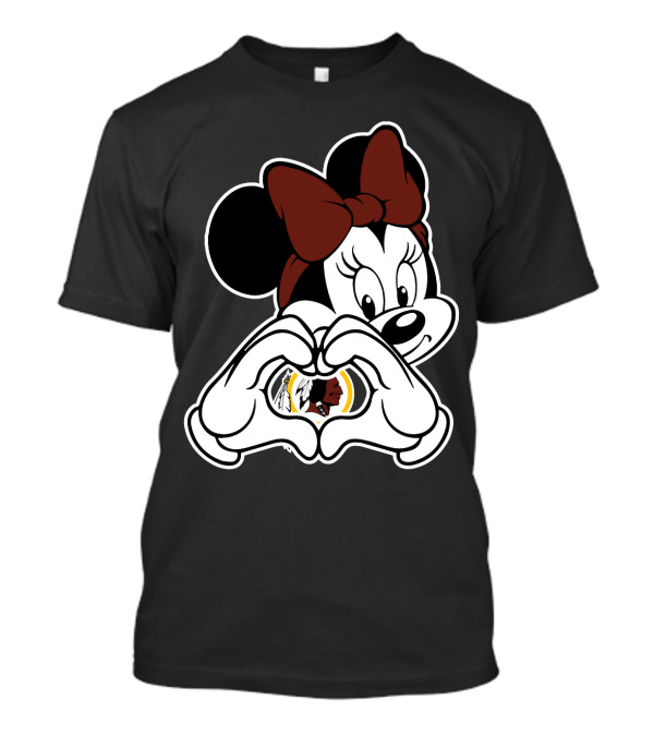 Minnie Heart Washington Redskins T-Shirt