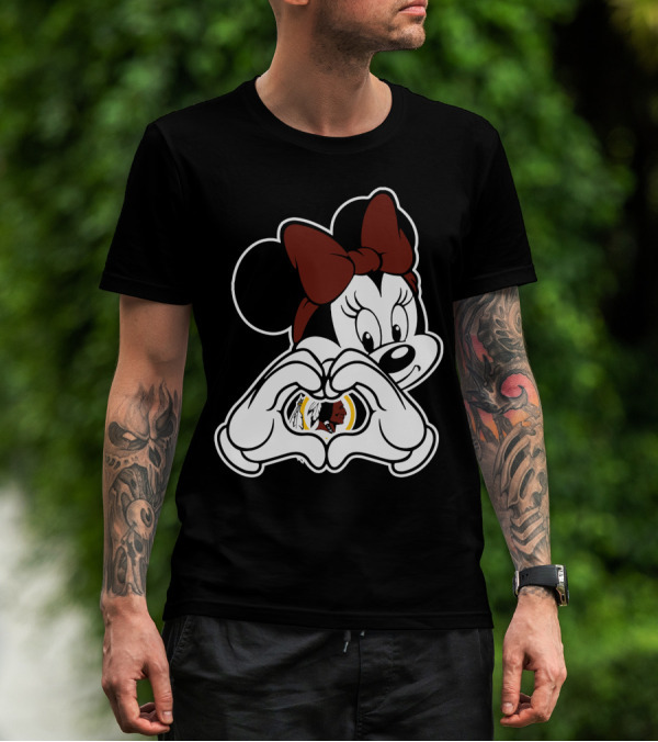 Minnie Heart Washington Redskins T-Shirt